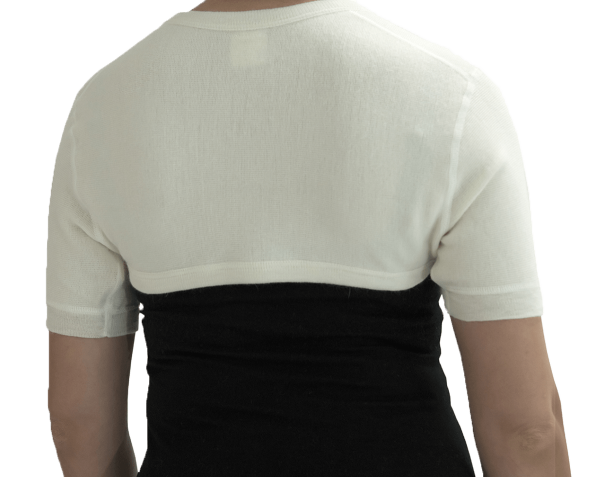 MAXAR Angora Upper Back and Shoulder Warming Support - White Sale