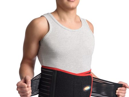 MAXAR Bio-Magnetic Back Support Belt - Black w Red Trim Supply