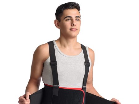 MAXAR Work Belt - Industrial Lumbosacral Support (Economy, w o Suspenders) - Black & Black w Red Trim Discount