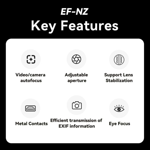 7artisans EF-NZ Lens Adapter Auto-Focus Lens Converter Ring Compatible for Canon EF EF-S Lens and NIKON Zmount Camera Discount