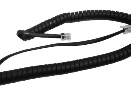 9 Foot Black Handset Receiver Curly Cord for Yealink IP Telephone For Sale