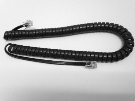 9 Foot Handset Curly Coil Cord for Avaya J100 Series IP Phone J129 J139 J169 J179 (Charcoal Gray) Supply