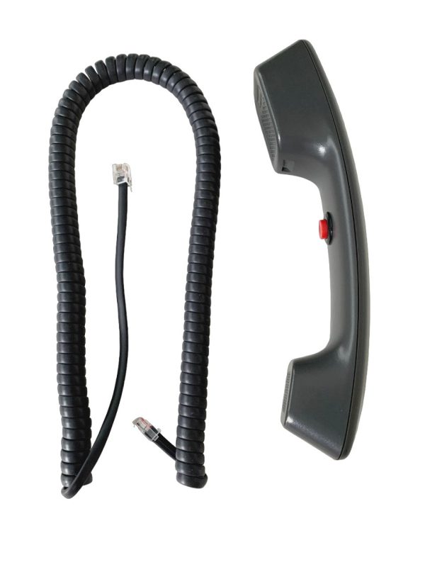 NEW Push To Talk PTT Handset with Curly Cord for Cisco 7800 & 8800 Series IP Phone (charcoal gray) For Sale