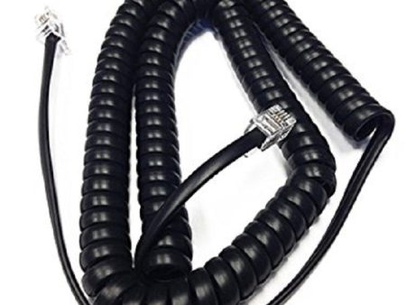 12 Foot Handset Curly Cord for Cisco 6900 8900 9900 Series IP Phone (Black) Online Sale