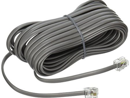 25 Foot Long Silver Satin 4 Pin Line Base Cord Avaya Nortel Norstar Meridian phone on Sale