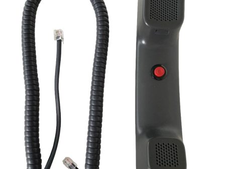 NEW Push To Talk PTT Handset with Curly Cord for Cisco 7800 & 8800 Series IP Phone (charcoal gray) For Sale