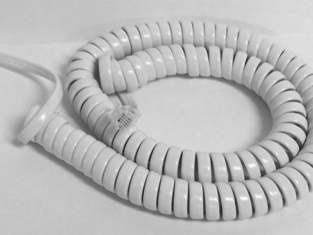 12 Foot Bright White Universal Telephone Handset Cord Supply